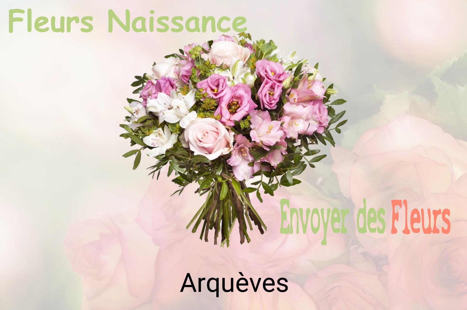 Bouquet de fleurs de naissance livré à Arquèves